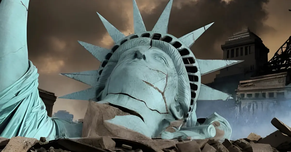statue of liberty fall down
