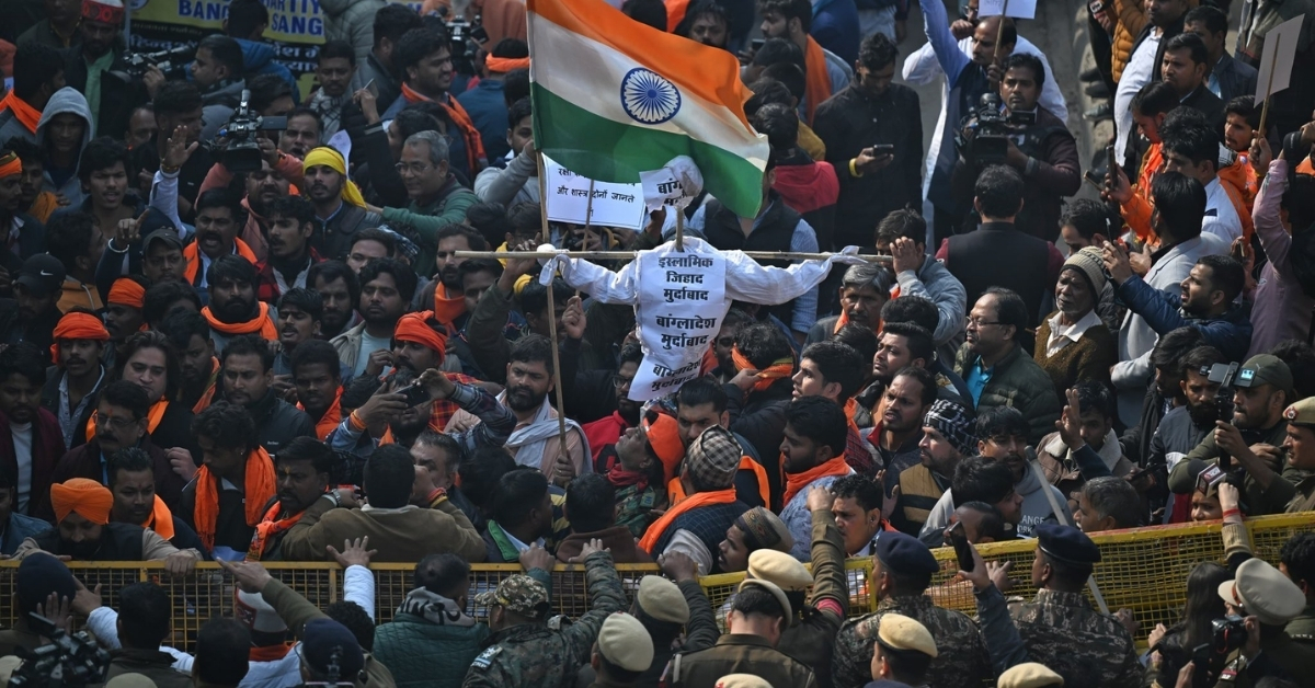 VHP protests outside Bangladesh High Commission