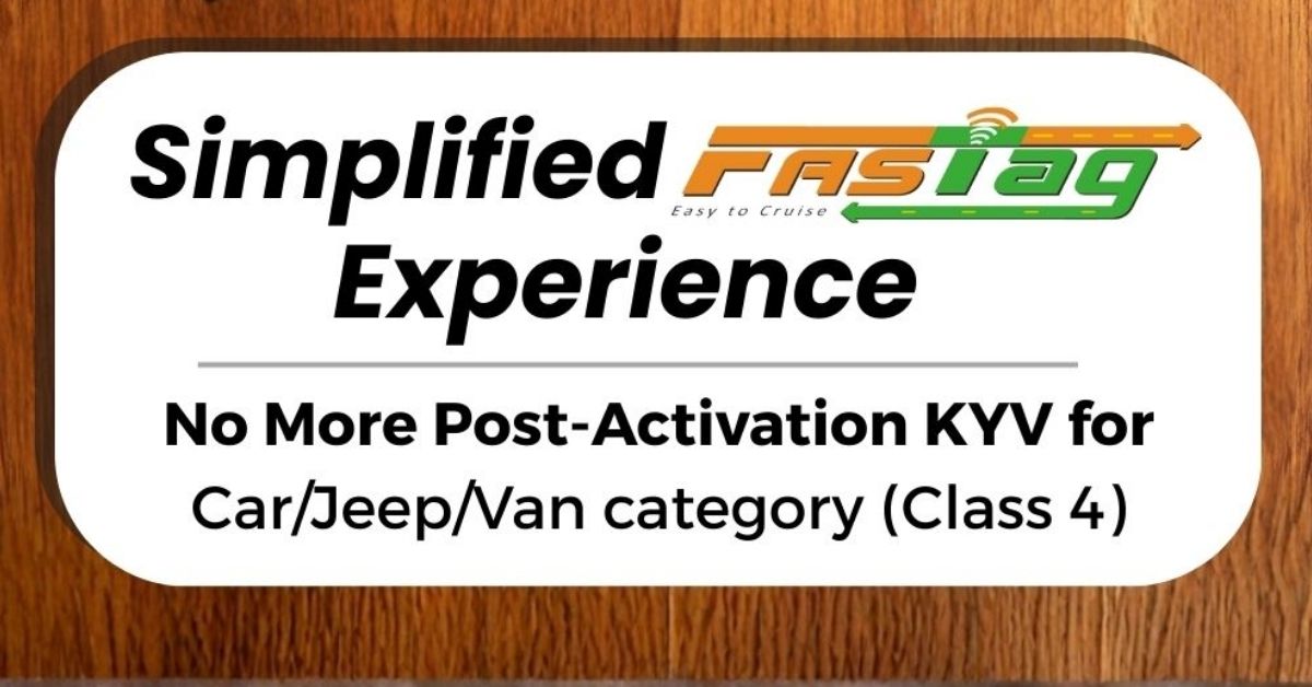 big relief to FASTag users: KYV closed from February 1