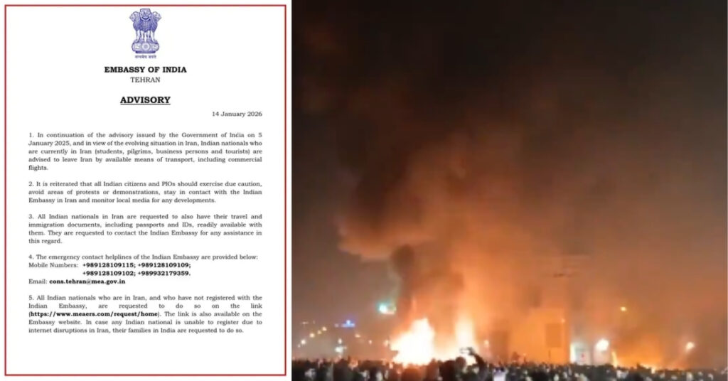 Indian government advises its citizens to leave Iran
