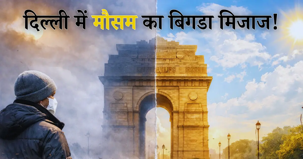 दिल्ली में मौसम का बड़ा मिजाज