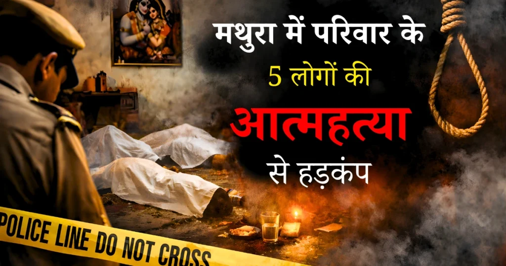 मथुरा में परिवार के 5 लोगों की आत्महत्या से हड़कंप