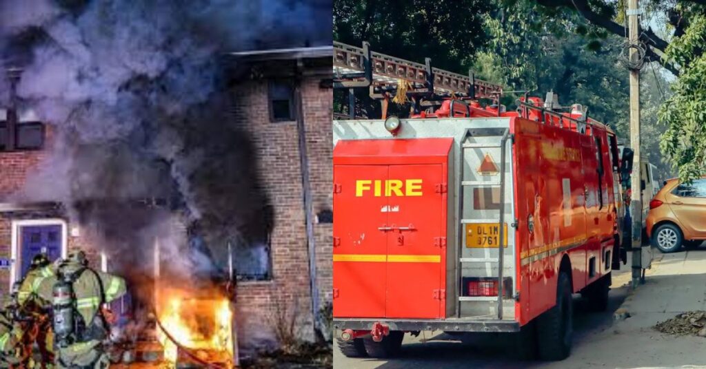 Fire breaks out in a 4-storey building, 7 people burnt alive