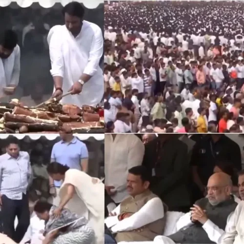 Ajit Pawar was cremated with full state honours.