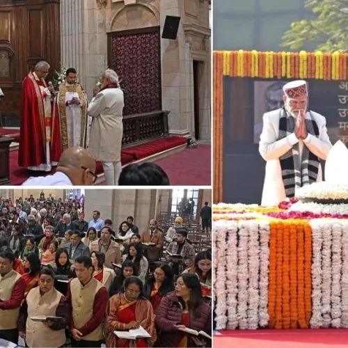 PM Modi attends Christmas prayer meeting