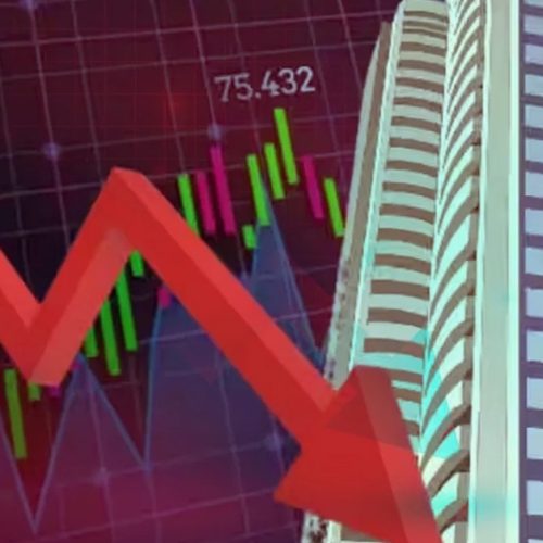 शेयर बाजार में भारी गिरावट के बाद Sensex fell 610 points