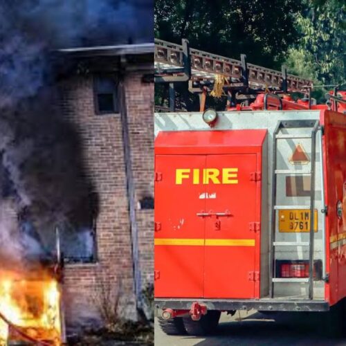 Fire breaks out in a 4-storey building, 7 people burnt alive