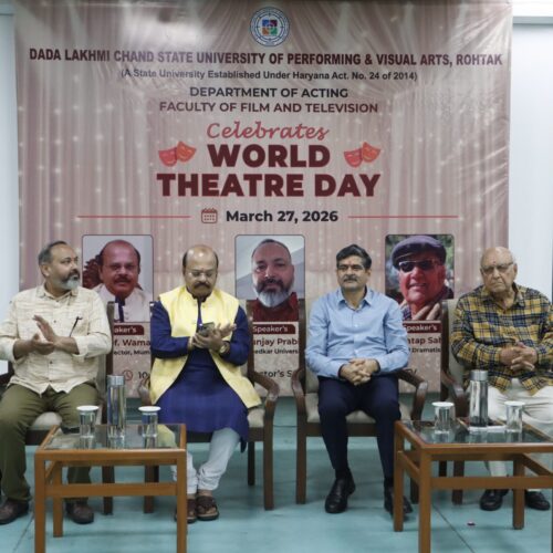 रोहतक के डीएलसीसुपवा में वर्ल्ड थिएटर डे, AI बनाम रंगमंच पर चर्चा”