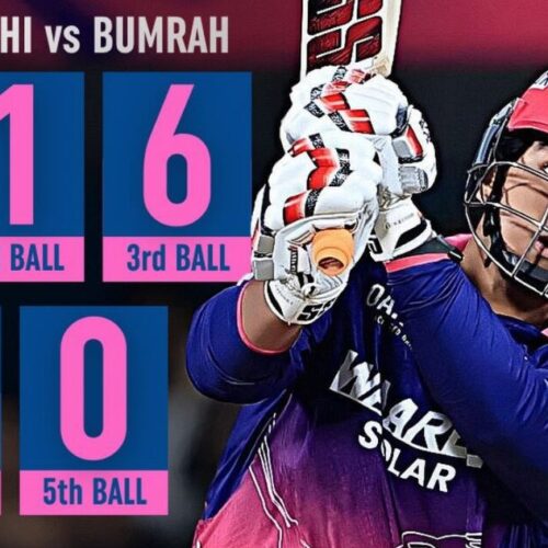 वैभव सूर्यवंशी एक ही ओवर में 2 छक्के – बुमराह भी रह गए दंग